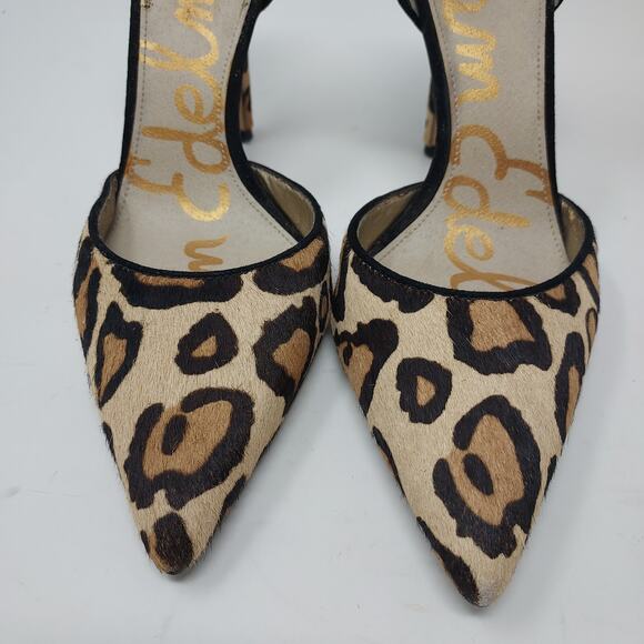Sam Edelman "Delilah" Pointed Toe Cheetah Stiletto Heels Size 6 - Picture 3 of 8